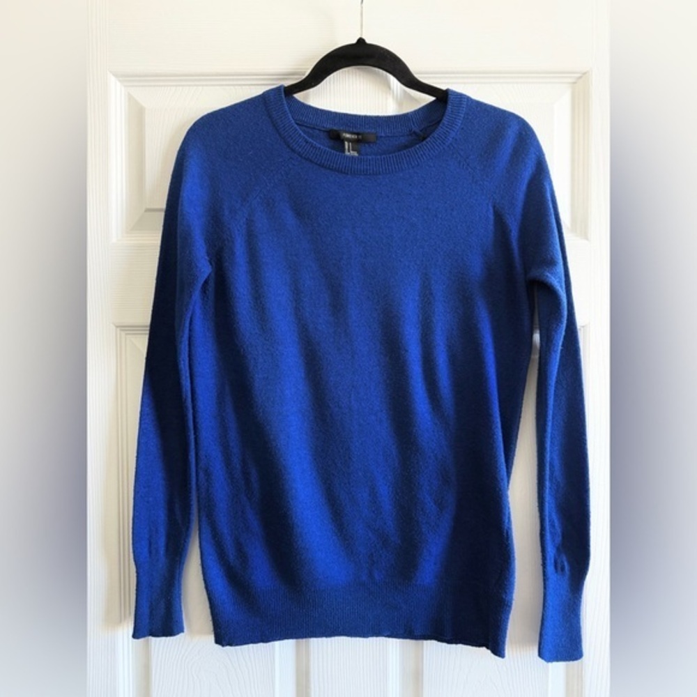 Forever 21 Royal Blue Crew Neck Sweater